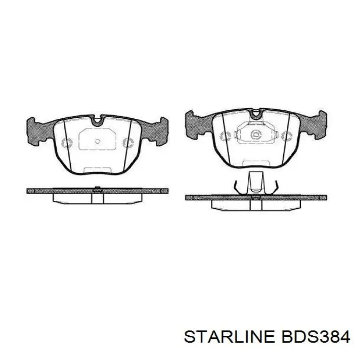 BDS384 Starline Передні гальмівні колодки