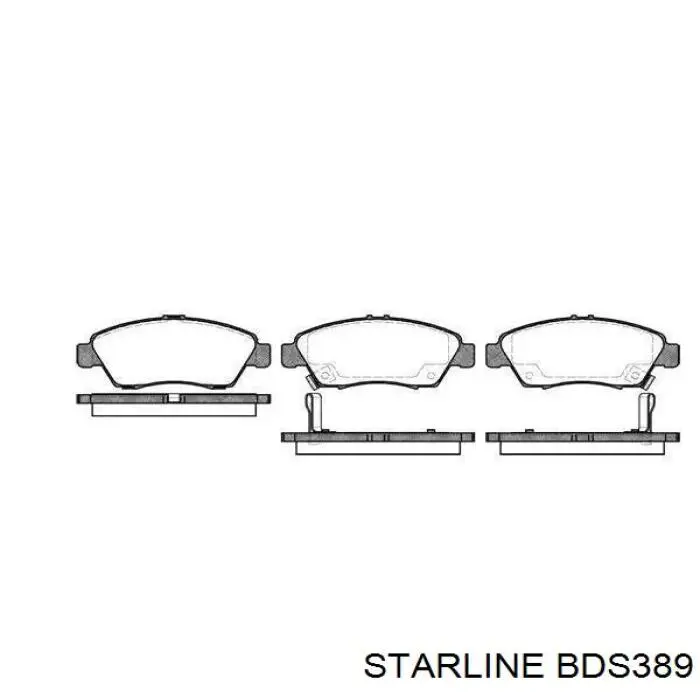 Гальмівні колодки Starline BDS389 ціна, від 15.78 USD