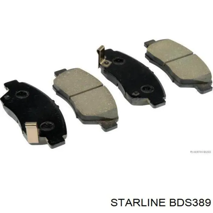 BDS389 Starline колодки гальмівні передні, дискові