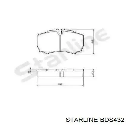 Задні гальмівні колодки Starline BDS432 ціна, від 17.91 USD