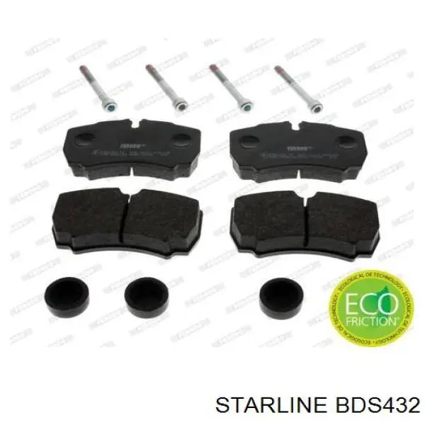 BDS432 Starline Колодки гальмівні задні, дискові