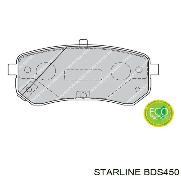 Задні гальмівні колодки Starline BDS450 ціна, від 14.91 USD