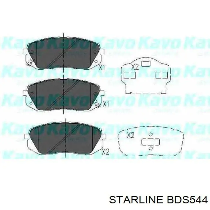 Передні тормозні колодки BDS544 Starline