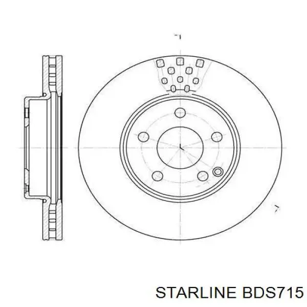 BDS715 Starline Колодки гальмівні задні, дискові