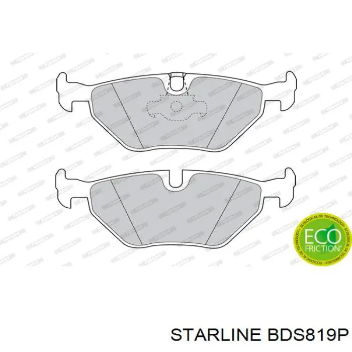 Гальмівні колодки Starline BDS819P ціна, від 13.73 USD