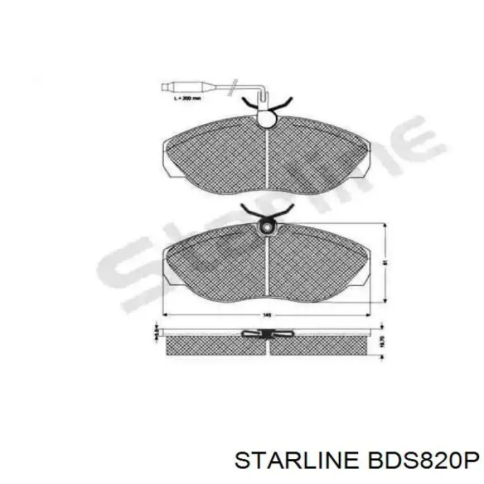 Гальмівні колодки Starline BDS820P ціна, від 19.27 USD