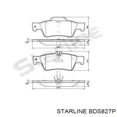Задні гальмівні колодки Starline BDS827P ціна, від 15.92 USD