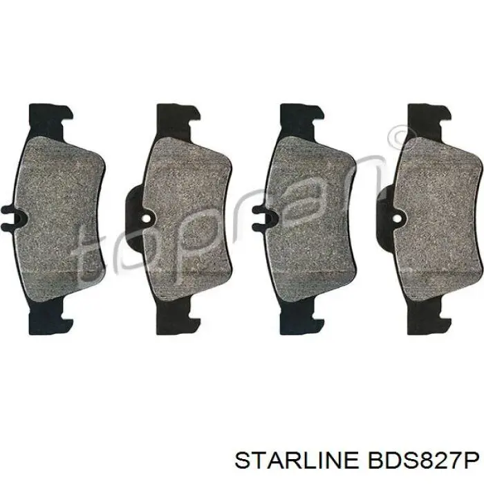 BDS827P Starline Колодки гальмівні задні, дискові