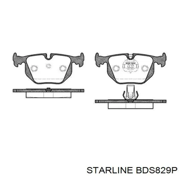 Купити BDS829P Starline Задні колодки