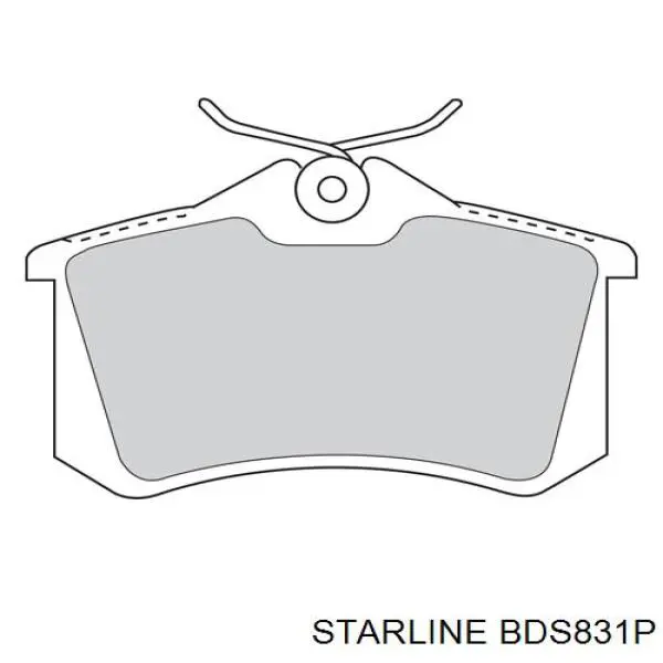 Задні гальмівні колодки Starline BDS831P ціна, від 15.08 USD
