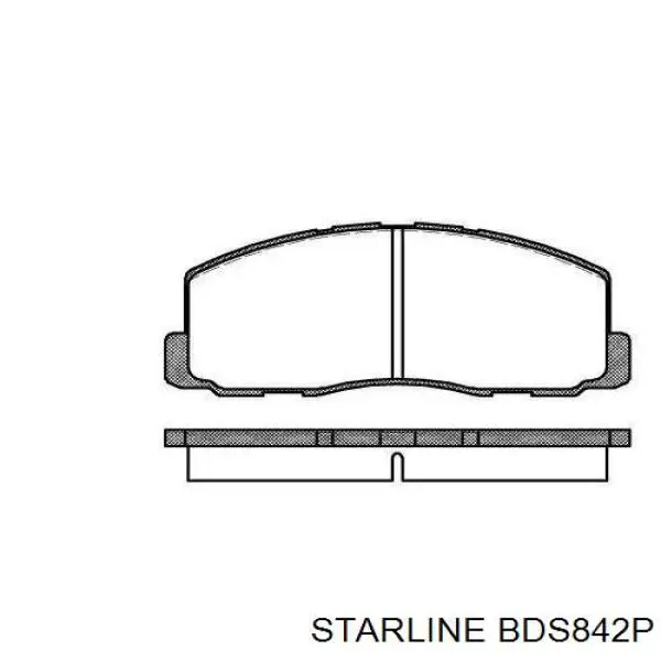 Передні тормозні колодки BDS842P Starline