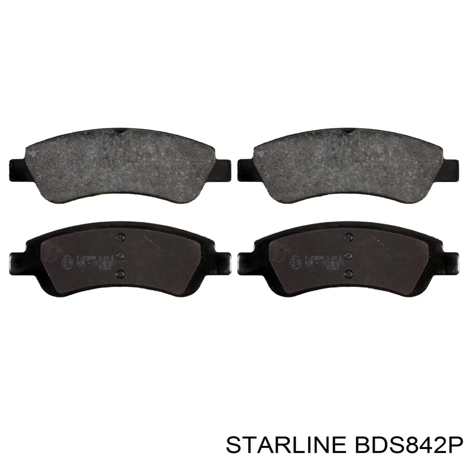 Колодки гальмівні передні, дискові BDS842P Starline