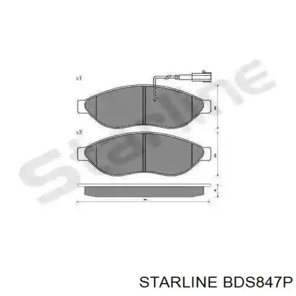 Гальмівні колодки Starline BDS847P ціна, від 24.57 USD