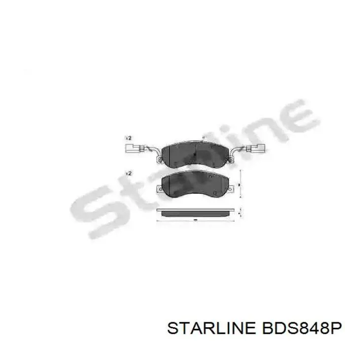 Купити BDS848P Starline Колодки гальмівні передні, дискові