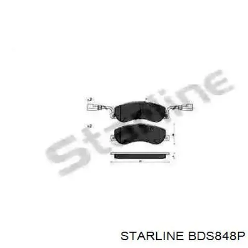 BDS848P Starline Передні гальмівні колодки