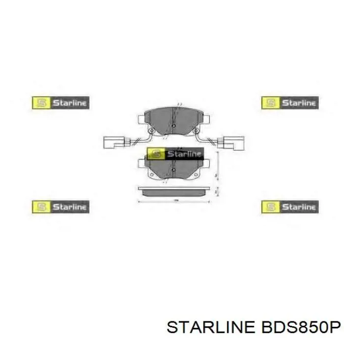 Колодки гальмівні передні, дискові BDS850P Starline