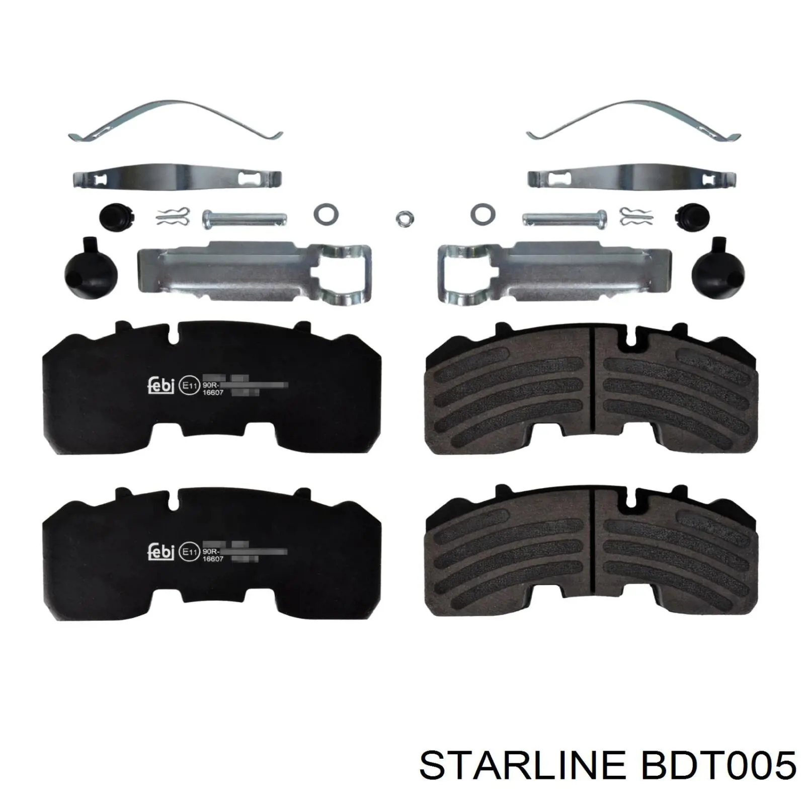 Колодки гальмові задні, дискові BDT005 Starline