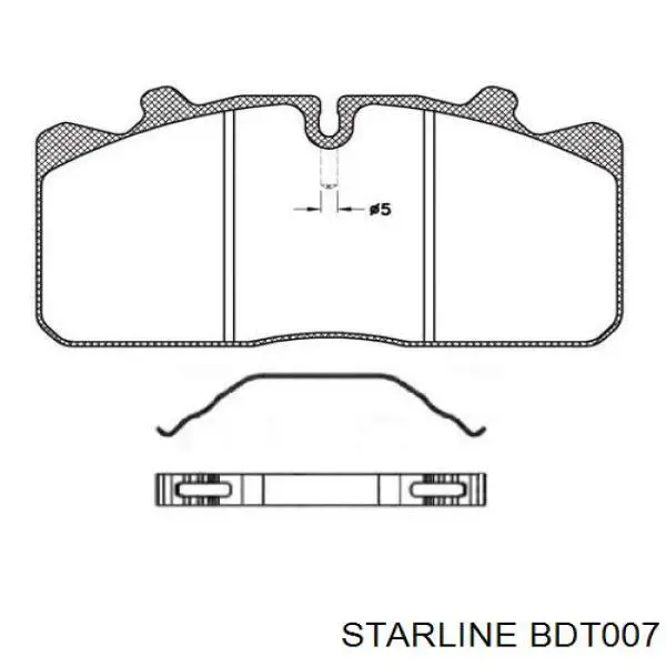 Гальмівні колодки Starline BDT007 ціна, від 56.65 USD