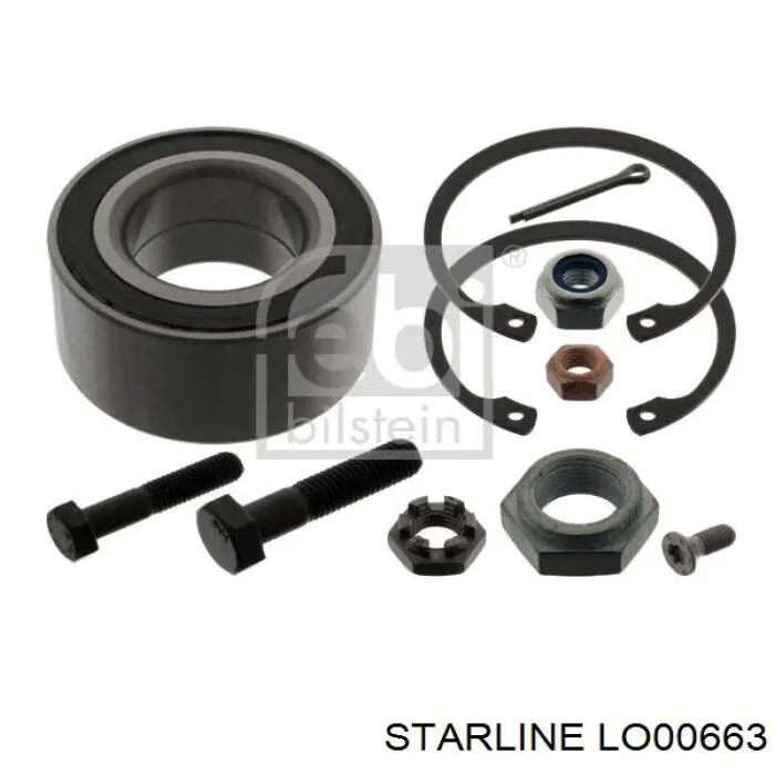 Комплект підшипник маточини передньої Starline LO00663 ціна, від 9.59 USD