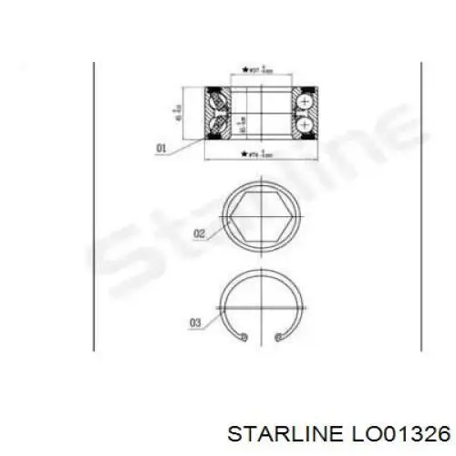 LO01326 Starline Підшипник ступиці задньої