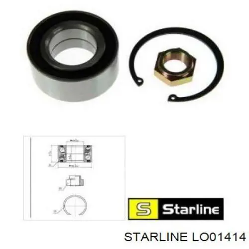 LO01414 Starline Підшипник маточини передньої