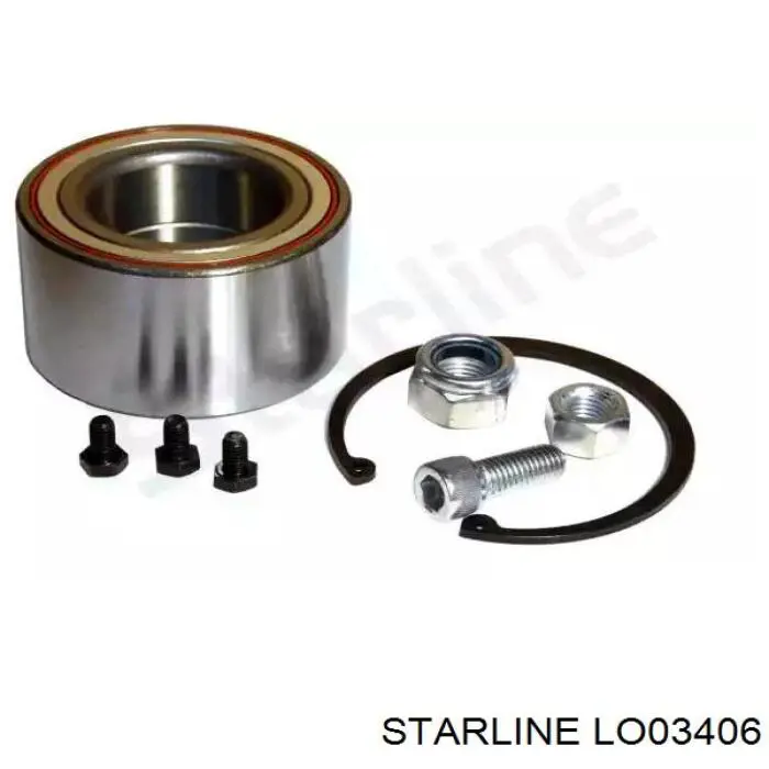 Комплект підшипник маточини передньої Starline LO03406 ціна, від 16.79 USD