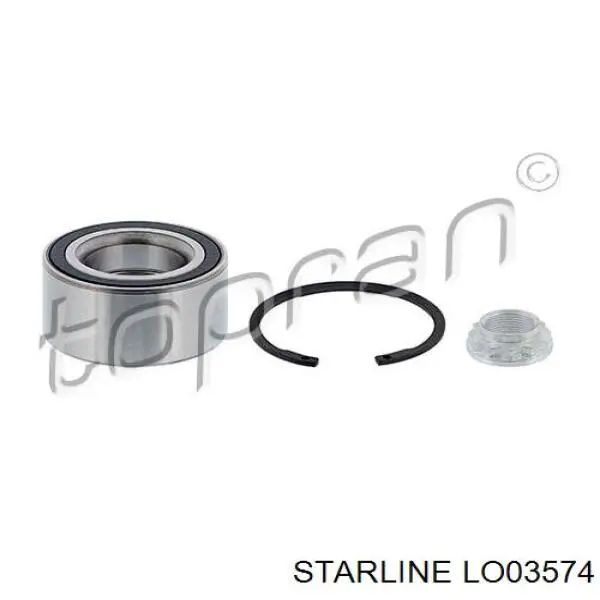 Комплект підшипник маточини передньої Starline LO03574 ціна, від 27.09 USD
