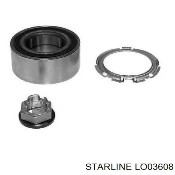 Комплект підшипник маточини передньої Starline LO03608 ціна, від 27.22 USD