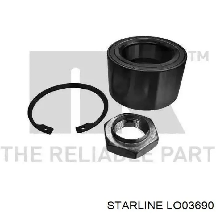 Комплект підшипник маточини передньої Starline LO03690 ціна, від 49.98 USD