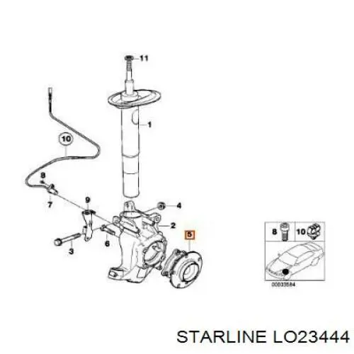 LO23444 Starline Маточина (передня)