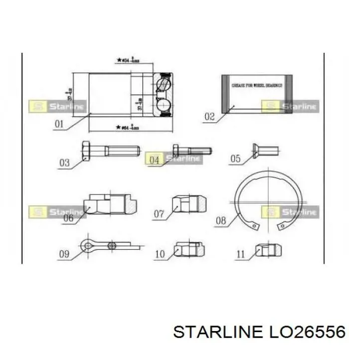 LO26556 Starline Маточина (передня)