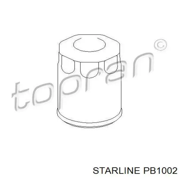 Диск переднього гальма Starline PB1002 ціна, від 21.43 USD