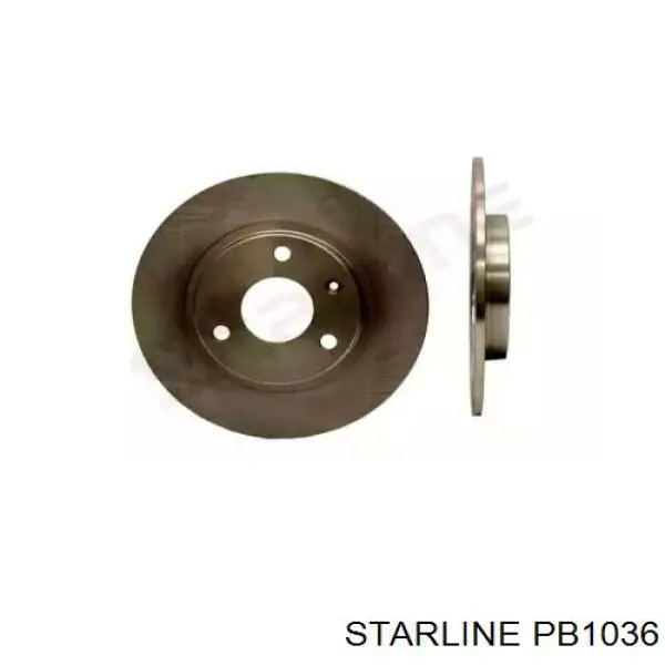 PB1036 Starline диск гальмівний передній
