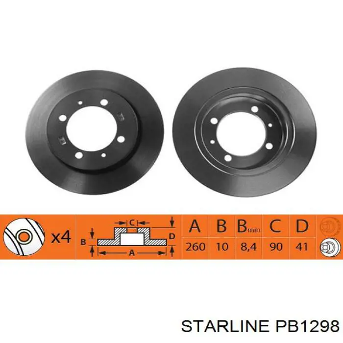 Гальмівні диски PB1298 Starline