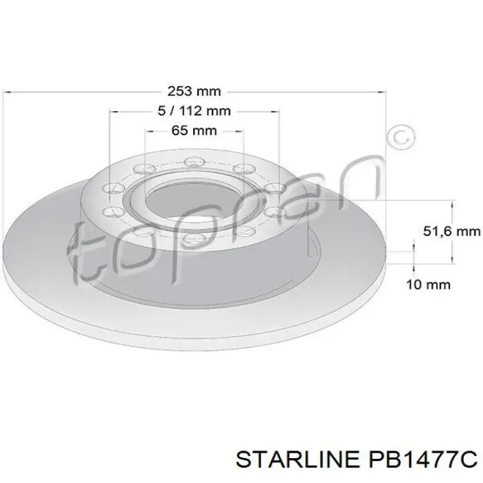 Гальмівні диски PB1477C Starline