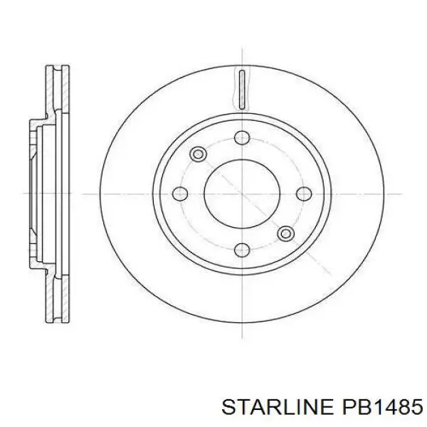 Диск переднього гальма Starline PB1485 ціна, від 16.06 USD