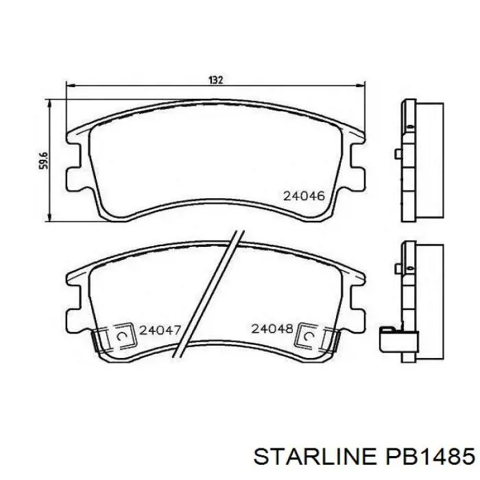Гальмівні диски передні PB1485 Starline
