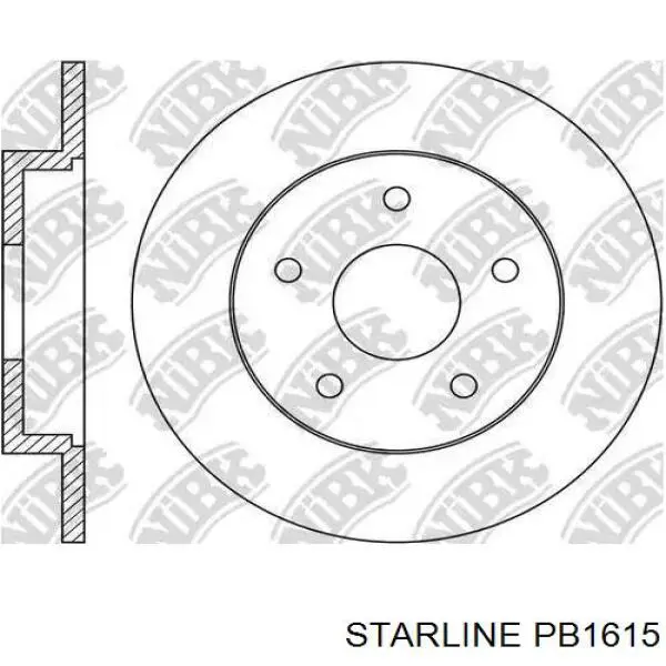 Купити PB1615 Starline Диск заднього гальма