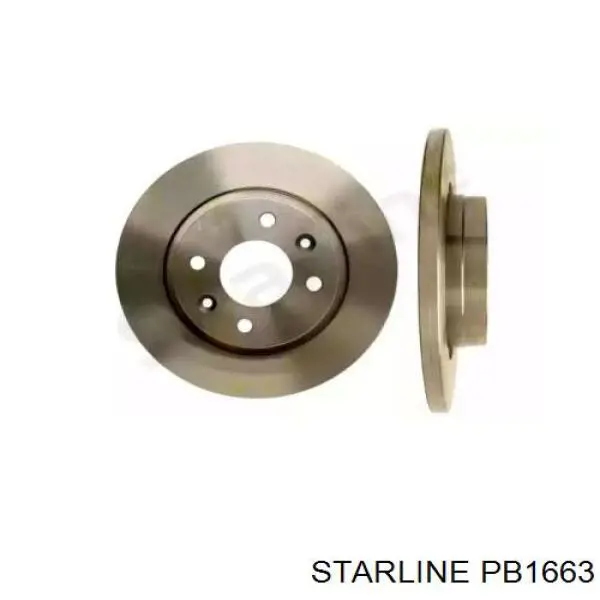 Диск переднього гальма Starline PB1663 ціна, від 18.67 USD