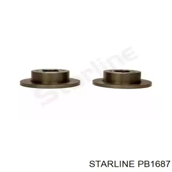 PB1687 Starline диск гальмівний задній