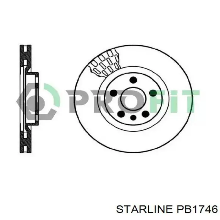 Гальмівні диски PB1746 Starline