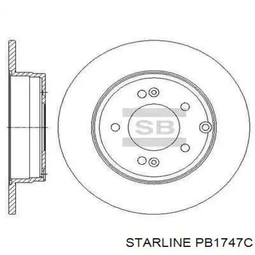 Диск гальмівний задній Starline PB1747C