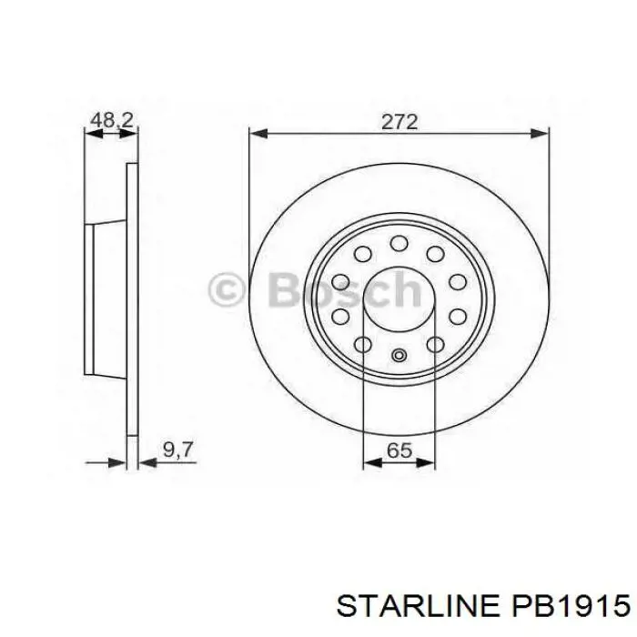 Гальмівні диски PB1915 Starline