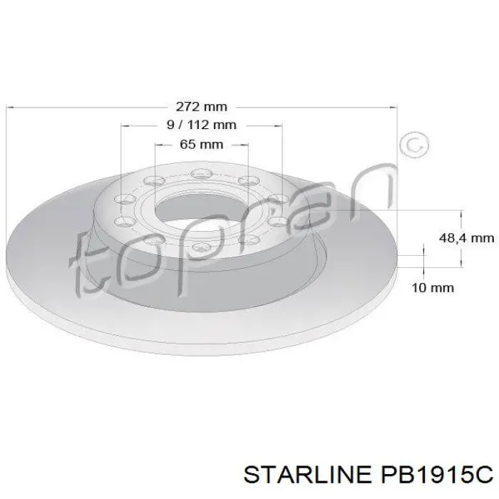 Гальмівні диски PB1915C Starline