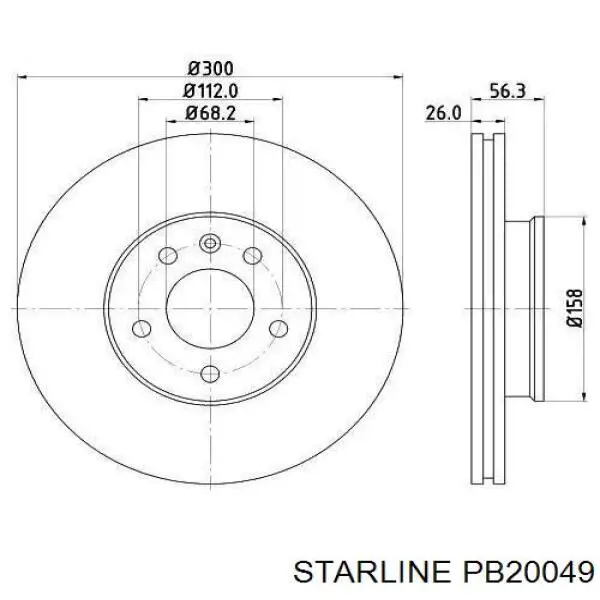 Купити PB20049 Starline Ротор гальмівний
