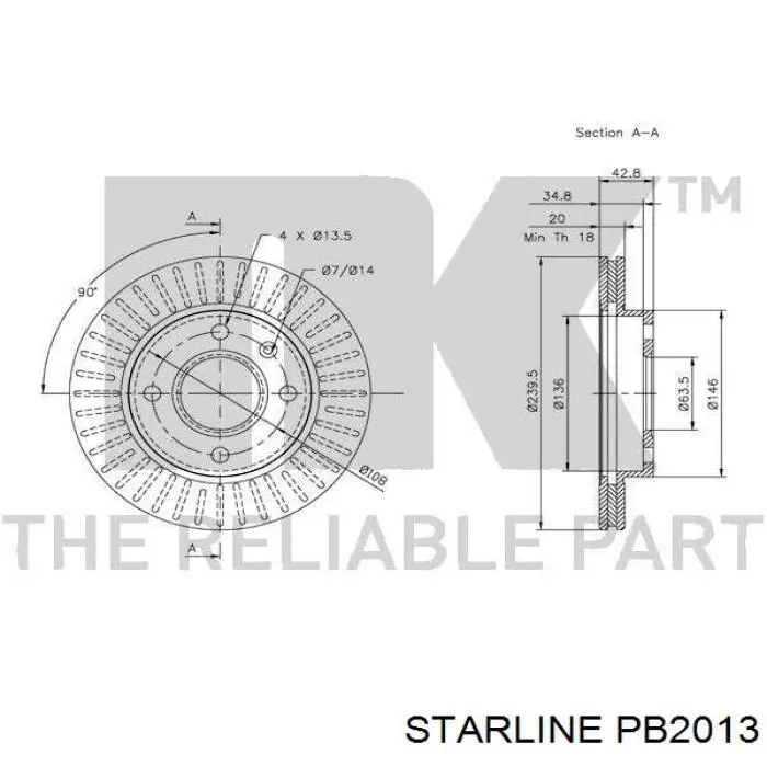 Купити PB2013 Starline Ротор гальмівний