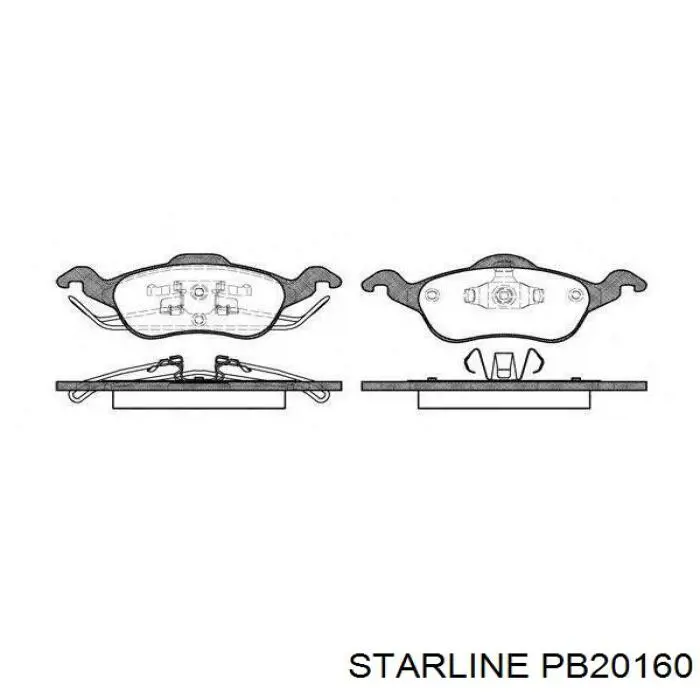 Диск переднього гальма Starline PB20160 ціна, від 40.63 USD