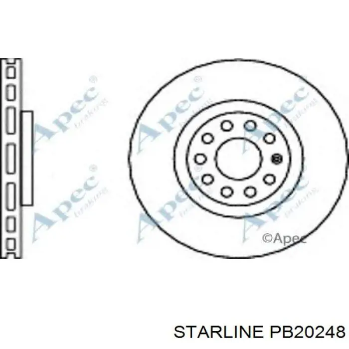 Гальмівні диски передні PB20248 Starline