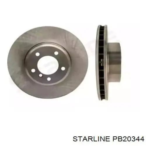 Диск переднього гальма Starline PB20344 ціна, від 51.04 USD