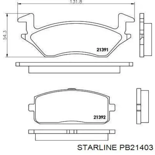 Купити PB21403 Starline Ротор гальмівний